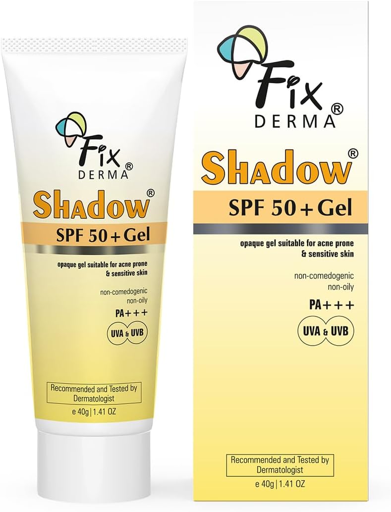 Fixderma Shadow SPF 50 Gel Oily Acne Prone Sensitive Skin Face Sunscreen Water