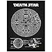 Star Wars Assorted Design Patent Art Poster 18 x 24 inch Silk Screen Prints (Star Wars Death Star Blue Print - Chalkboard)