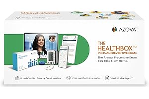 Virtual Preventive Health Exam Kit – at-Home Blood Test Panel for 16 Biomarkers with Online Telehealth Consultation | CLIA-Certified Lab | HIPAA Secure Wellness Screening by AZOVA