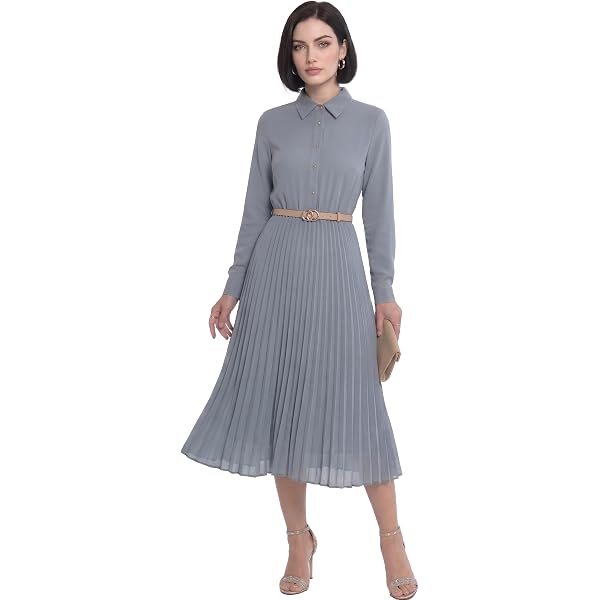 white christmas dresses The Linda Dress in Denim Blue Windsor 14 / Denim Blue Windsor main image 0