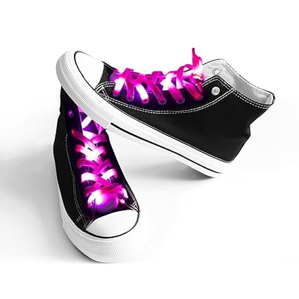 easyDecor (1 pair) Nylon-Schnürsenkel LED Light Up mit 10 LED Schnürsenkel LED Schnürsenkel Schnürsenkel für Partei Tanzen La