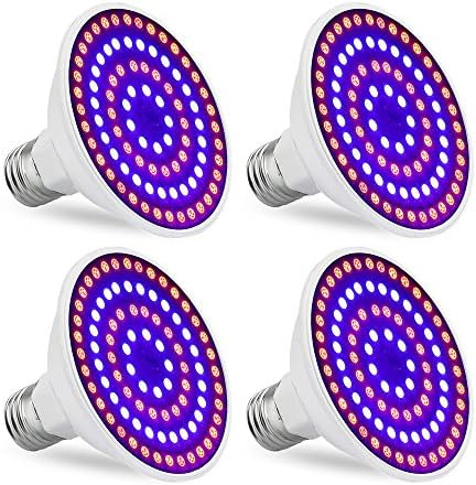 20W LED Plant Grow Light Bulb, EnerEco E27 Base Plant Lamp 5050SMD Chip Growing Plant Light for Greenhouse Hydroponic Indoor Garden Plants Organic Aquatic Veg Flower Fruit - 4PACK