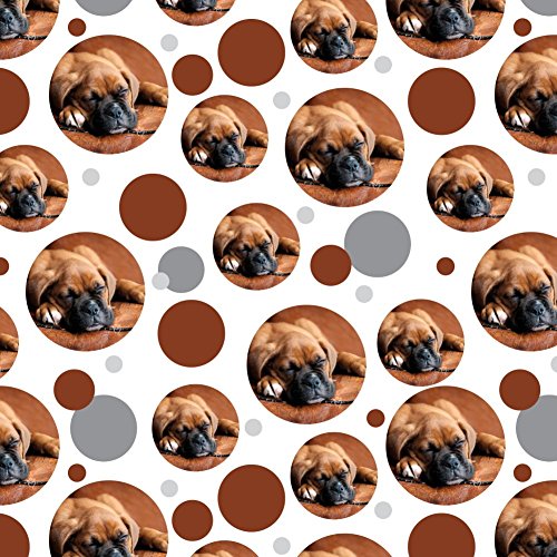 GRAPHICS & MOREBoxer Puppy Dog Sleeping in Leather Chair Gift Wrap Wrapping Paper Roll