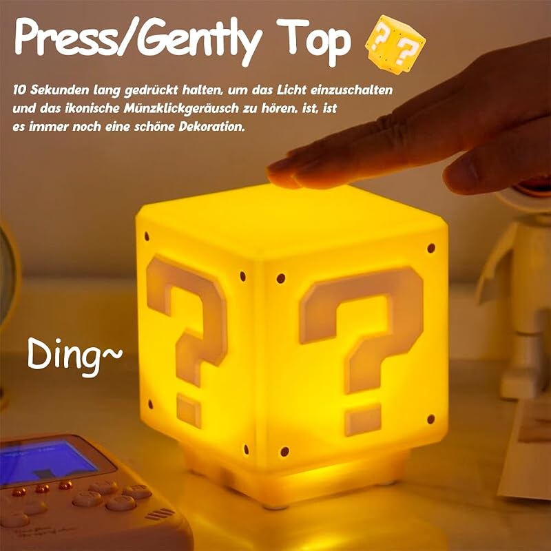 3D Icon Light Night Lights, Lampe Würfel, Quadratische Ziegel Kann Ton Schlafzimmer, Kids Desk Lamp Tisch Lampe Schlafzimmer, Kinder Spielzeug Nacht Lamp