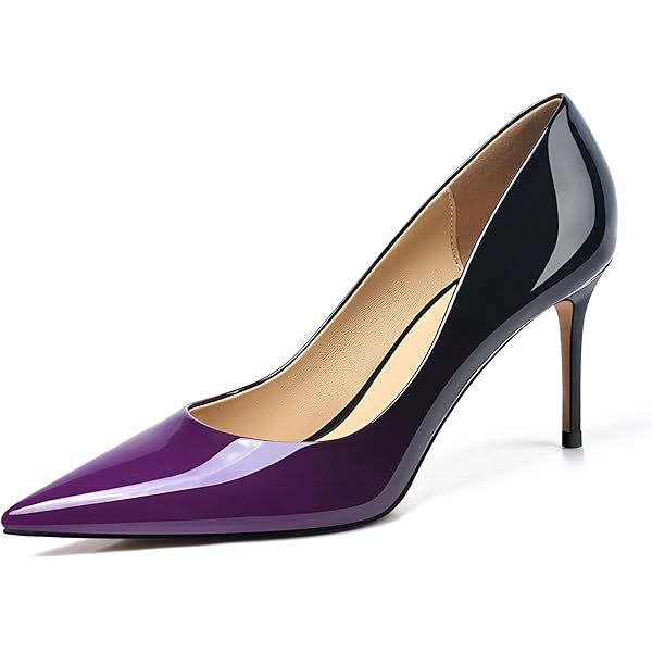 TinaCus Zapatos Para Mujer Hechos A Mano De Charol Con Punta Transparente, Tacón De Cono Medio, Sin Cordones, Para Oficina, Negro