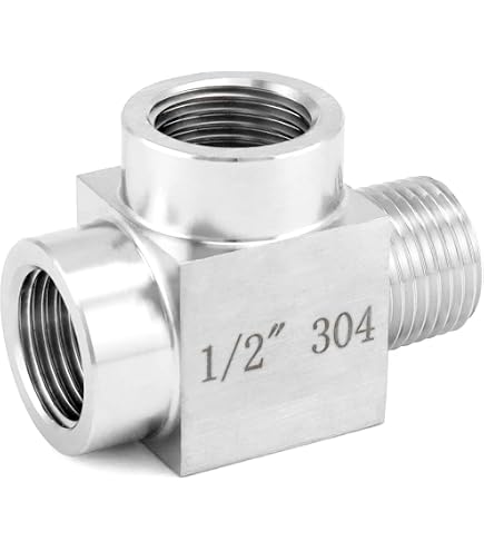 thumbnail image 2 of Nfomruyy 304 Stainless Steel Female Tee, 1\" NPT Female Tee 3-Way Cast... 2 of 11
