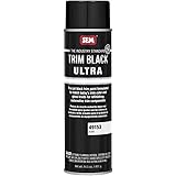 SEM 49153 Trim Black Ultra, Black Spray Paint with Gloss Finish| Designed for Plastic, Aluminum, Steel and Stainless Steel, 1