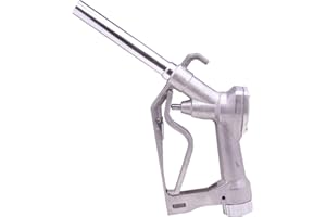 GIAYOGO 3/4"Inch FNPT Inlet Manual Fuel Nozzle 13/16" Straight Spout With 360 Rotating Connector Swivel & Hook Max Flow 24GPM 50 PSI Used For Diesel & Gasoline Water & Gravity Tank Fuel Transfer Pump