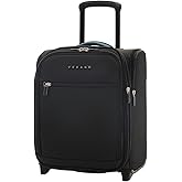 Verage Under Seat Luggage with Wheels, Softside Expanable Small Suitcase Carry On Luggage Bags for Airlines Airplanes Short Trip Men Women (Black, 16-Inch Rolling Underseat)