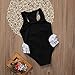 Charm Kingdom Kids Toddler Girls Swan Print One Piece Swimsuits Ruffle Bathing Suit Beachwear (28 (2-3 Years), Black)