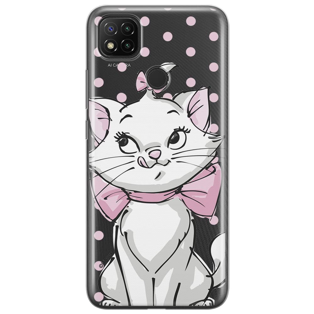 ERT GROUP mobile phone case for Xiaomi REDMI 9C original and officially Licensed Disney pattern Marie 002 optimally adapted to the shape of the mobile phone, partially transparent