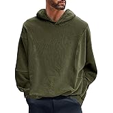 Hilltichu Men’s Long Sleeve Lightweight Sweatshirts Oversized Fit Pullover Hoodies