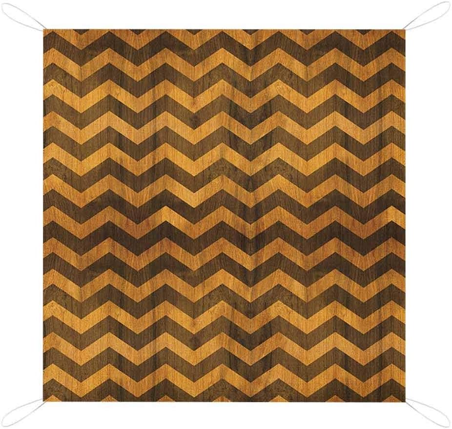Amazon Com Nomorer Chevron Sand Free Picnic Blanket Mat Zigzag Chevron V Shaped Motif Medieval Heraldry Symbol On Wood Style Background Insulated Waterproof Beach Mat 60 X 57 Pale Brown Garden