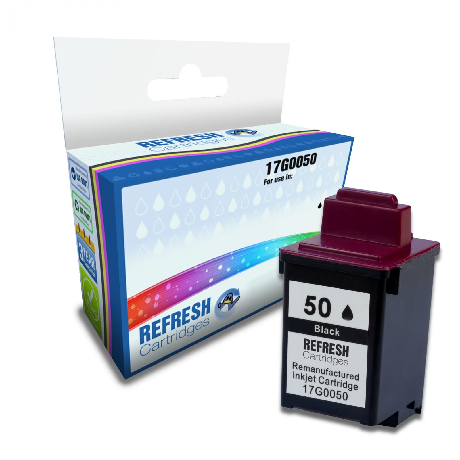 Refresh Cartridges Remanufactured Ink Cartridge Replacement for Lexmark 17G0050 (Black)