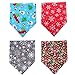 4 Pack Christmas Dog Bandana Reversible Triangle Bibs Scarf Accessories for Dogs Cats Pets Large