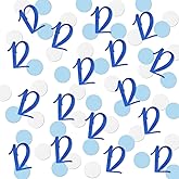 Blue Glitter 12 Confetti, 12th Birthday Number Confetti, 200pcs Anniversary Party Table Decoration Supplies