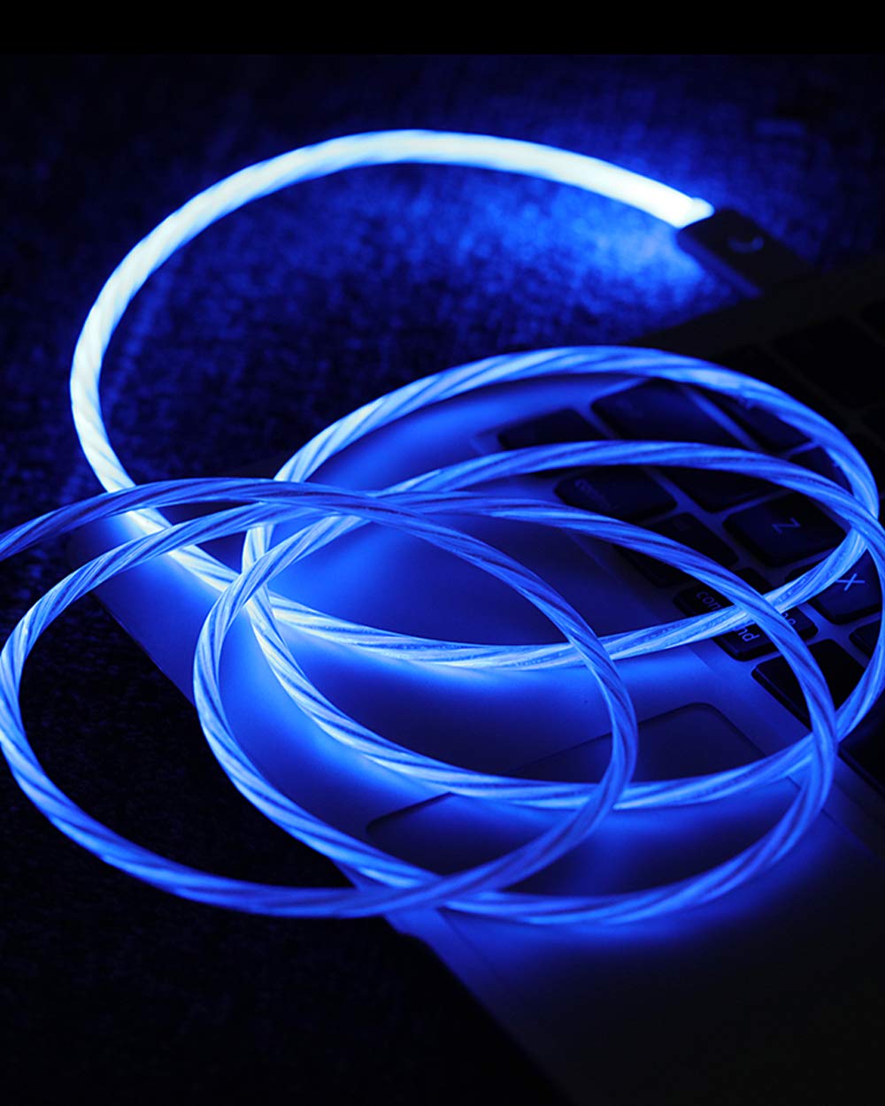 Lighted iPhone Charger Cable 10ft 2Pack Momen Fast Sync Charging Cable LED Flowing Light Charging Cord Compatible with iPhone 11/11 Pro/11 Pro Max/X/Xr/8/8 Plus/7/7 Plus/6s/6 and More(Blue & Green)
