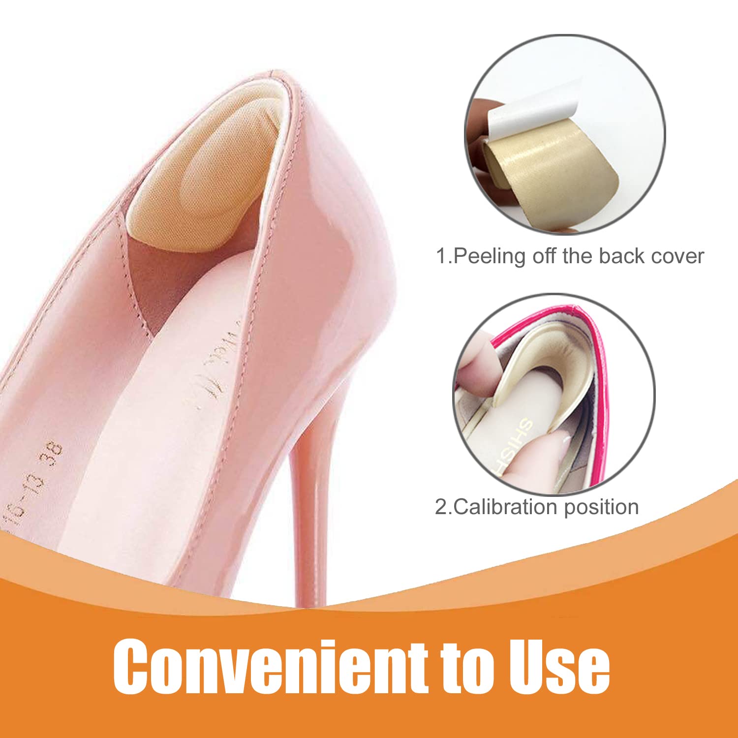 16 Pairs Shoe Filler Heel Pads for Womens Shoes - Shoe Filler for Too Big Shoes Women with Toe Inserts, Toe Inserts for Too Big Fit