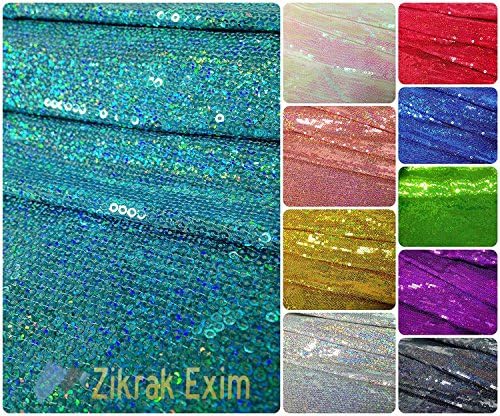 ZIKRAK EXIM Women's Sequins Dress Material