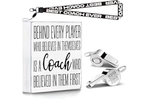 fkovcdy Wood Box Sign, Inspirational Coach Gifts for Men Women Teachers Referees Sports Coach Home