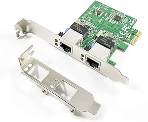 X-MEDIA Dual Port 10/100/1000Mbps Gigabit Ethernet PCI Express PCIe x1 Server Network Card/Network Adapter, Windows 10 & Linux Supported [XM-NA3820]