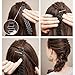 Hisight 3PC Magic Hair Clip Braider French Twist Plait Hair Braiding Tool Holder Roller DIY Bun Maker Hairstyle Styling Accessory Fashion Salon (Black、white、grey)