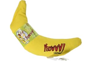 Yeowww! 100% Organic Catnip Toy, Yellow Banana 3 Pack