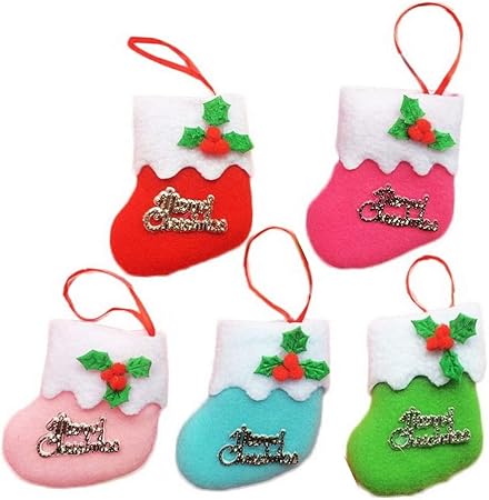 Amazon 10個 クリスマス 靴下 クリスマス ソックス プレゼント ブーツ 飾り オーナメント お菓子入り 装飾 クリスマス雑貨 おもちゃ