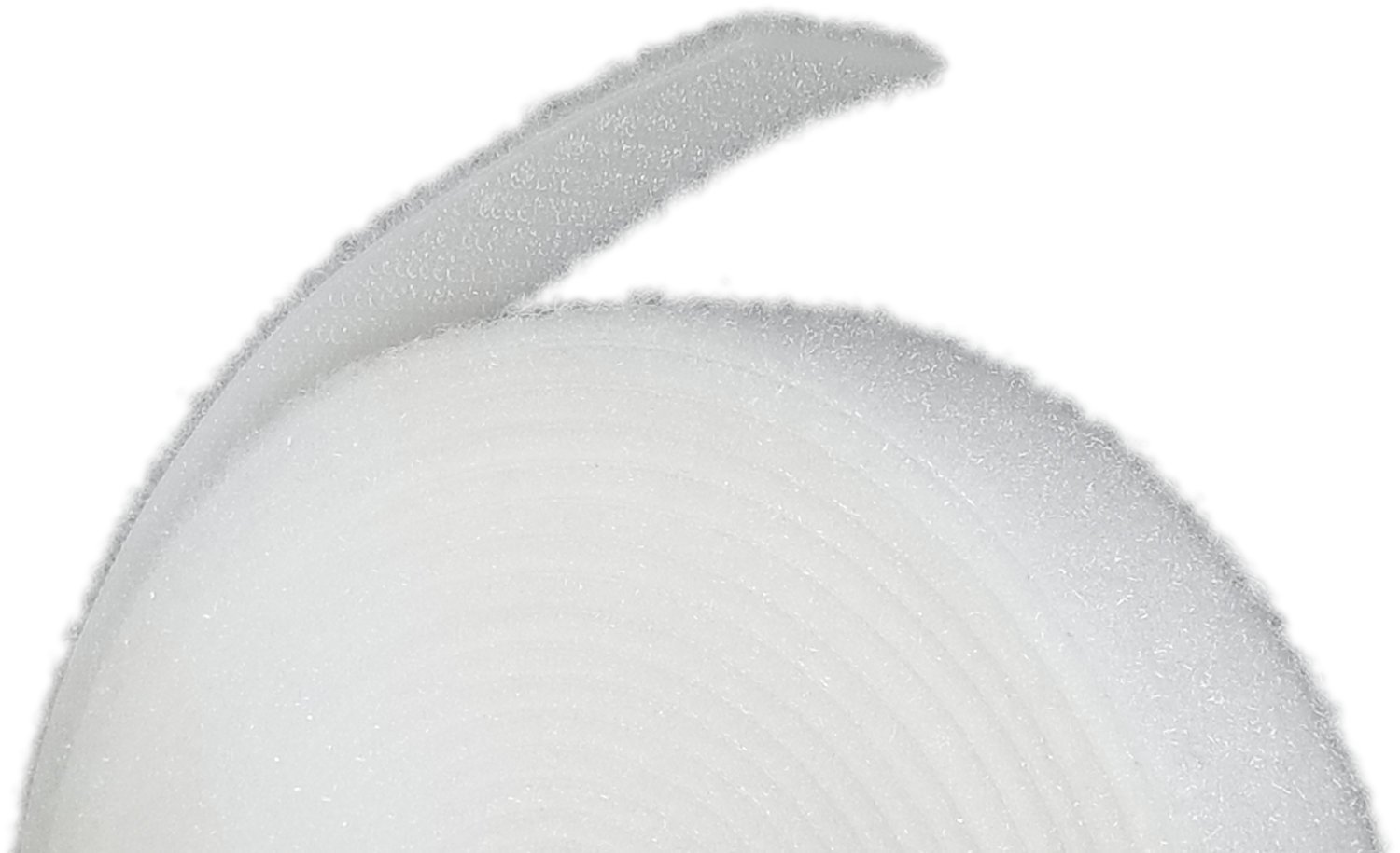 Strong Grip Fastener Roll Reusable Hook & Loop 1" x 16' (2.5cm x 5m) - White