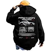 RoseSeek Men's Vintage Graphic Car Hoodies Long Sleeve Thermal Drawstring Hooded Sweatshirts Fall Pullovers