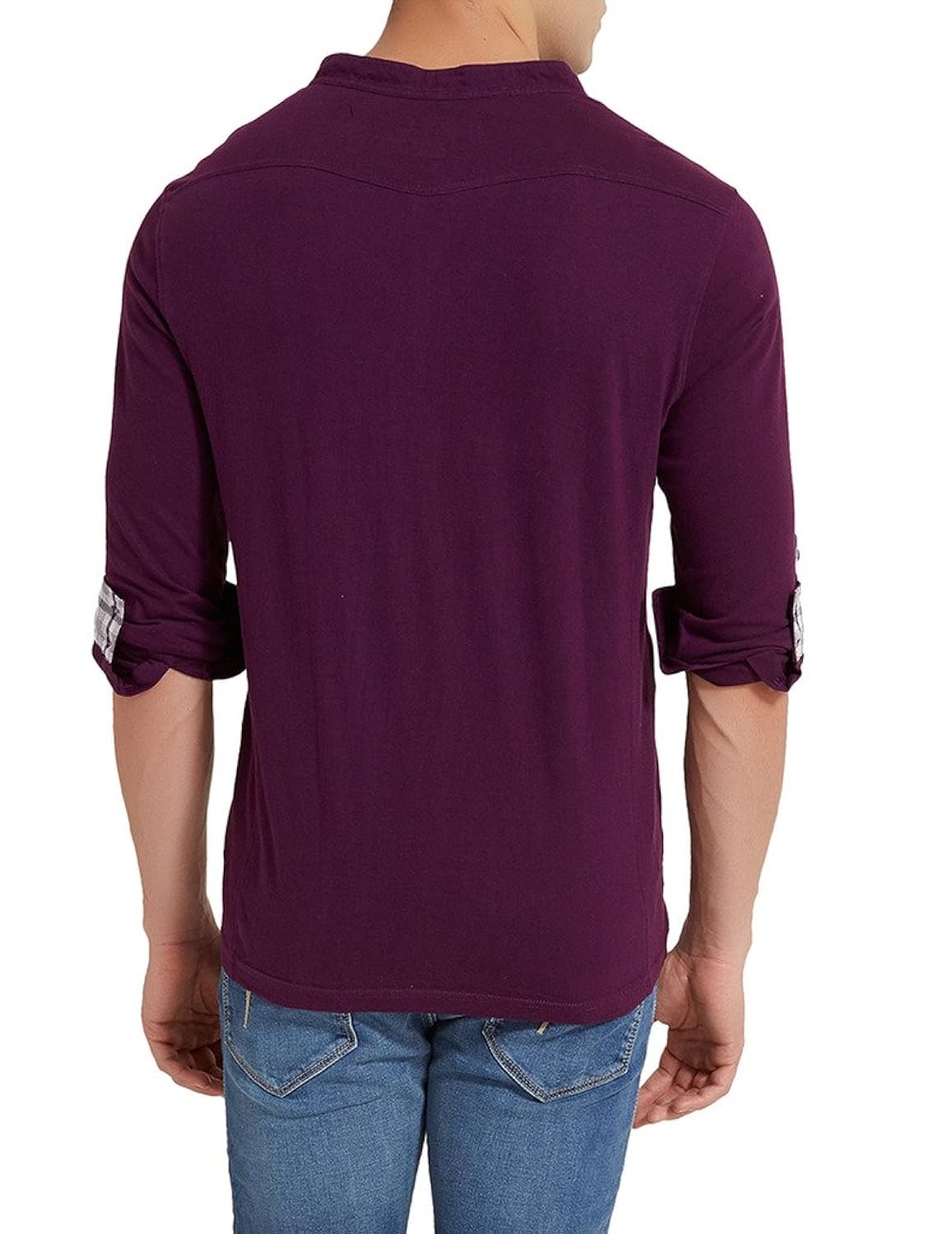 elaborado men's henley neck tshirt - imperial purple
