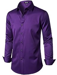 JEMITOP Men's Stretch Wrinkle Free Dress Shirts