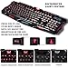 Sokaton Gaming Keyboard, M-200 Mechanical Feel Gaming Keyboard, LED Three Color Backlit USB Wired Game Keyboard (Black)