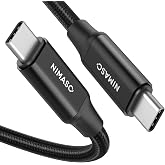 NIMASO USB C 3.1 Gen 2 Cable 10Gbps Data Transfer, 4K Video Output Monitor Cable100W PD Fast Charging for iPhone 17/16/15, MacBook, Huawei Matebook, iPad Pro 2020, Chromebook, KYY, Dell, LG, ARZOPA