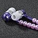Fashionable Jewelry Pearl Necklace Earphones with Mic Beads 3.5mm in-Ear Wired Headphone Connect to Smartphone, iPhone, iPad,Samsung, BlackBerry