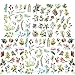 Jelacy Cute Flowers Stickers, Green Plant Leaves Flowers Stickers Set for DIY Arts and Decal Stickers Crafts,Laptop Stickers,Scrapbook Stickers,Scrapbook, Diary, Kid Craft [120PCS]