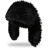 HENWASAI Y2K Fuzzy Bunny Hat for Women Girls Cute Furry Beanie with Ears Long Rabbit Ears Hat for Festival, Easter, Party
