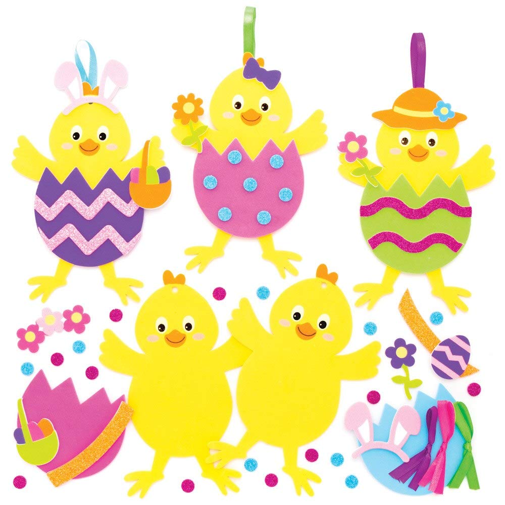 Baker Ross Easter Chick Mix & Match Decorations - Pack of 8, Easter Crafts, Craft For Kids (AT435) โ image 1