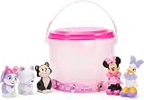 Disney Store Minnie Mouse Bath Toy Set with Bucket and 5 Figures Official