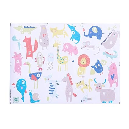 YeahiBaby Wandtiere Elefant Aufkleber DIY Katze Löwe Etiketten für Kinderzimmer Kindergarten Klassenzimmer (60x45 cm)