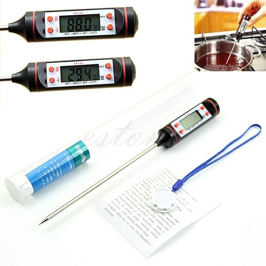 BiiYo 1.5V ?/? Selectable Digital Probe Food Meat Kitchen Cooking LCD BBQ Thermometer