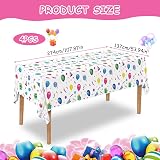 OSDUE Balloon Theme Party Tablecloth 4 Pack 137x274 cm Happy Birthday view 2