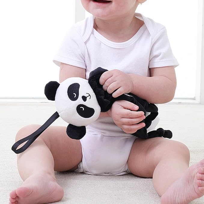 Luoem Couverture Doudou Bebe Jouet Peluche Bebe Naissance Panda Noir Blanc La Chambre De Bebe Matelas Et Linge De Lit Centroarco Com