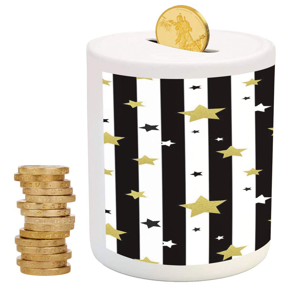 Iprint B07hwq5k1k Multi 07 3 6 Bank 6391 Piggy マルチカラー W 3 2 By H 3 6 幸運のテキスト付き カラフルな陽気なコンポジション ワイルドフラワー ホームデコレーション 女の子 男の子 子供 誕生日プレゼント クリスマス お金箱 貯金箱 貯金箱 パーティー