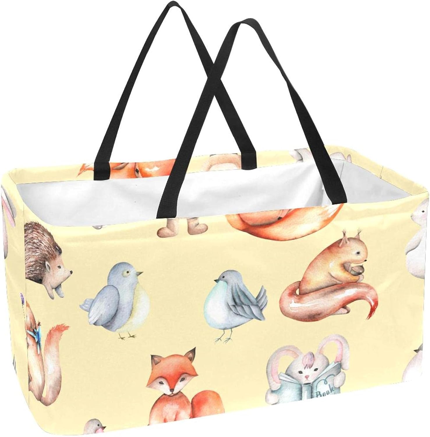 Bennigiry Hedgehogs Foxes Birds Animals Reusable Shopper Bags