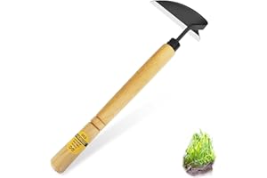 Viganoc Japanese Wide Blade Garden Tool - Premium Quality Hand Hoes/Weeding Sickle is Very Sharp for Quick Work