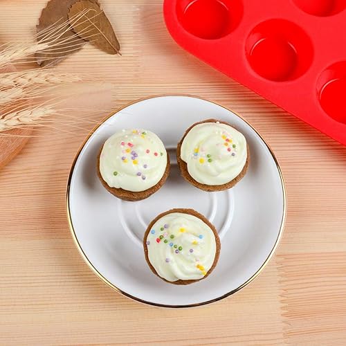 Amazon 24 Cupcake Baking Tray Silicone Mini Muffin Pan, 24 Cups