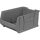 Akro-Mils 30289 Super-Size AkroBins Plastic Storage Bins, Space-Saving Stackable Bins for Garage, Classroom, Warehouse Organization, 24" L x 18" W x 12" H, Grey, 1-Pack