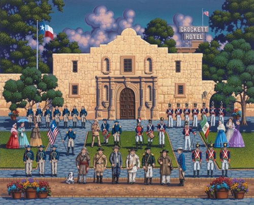 Jigsaw Puzzle - The Alamo 500 Pc By Dowdle Folk Art