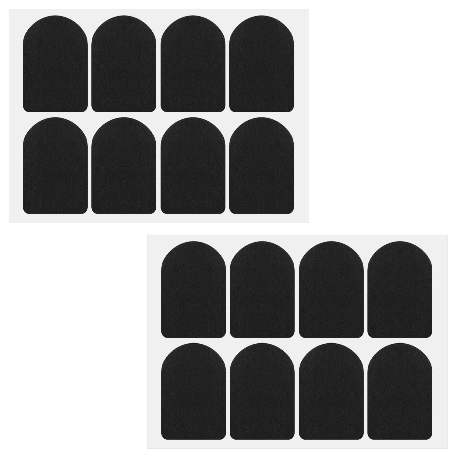 16Pcs Mouthpiece Cushions Alto Tenor Saxophone & Clarinet Mouthpiece Patches Square Rubber Mouthpiece Patches Pads, Black-0.8mm
